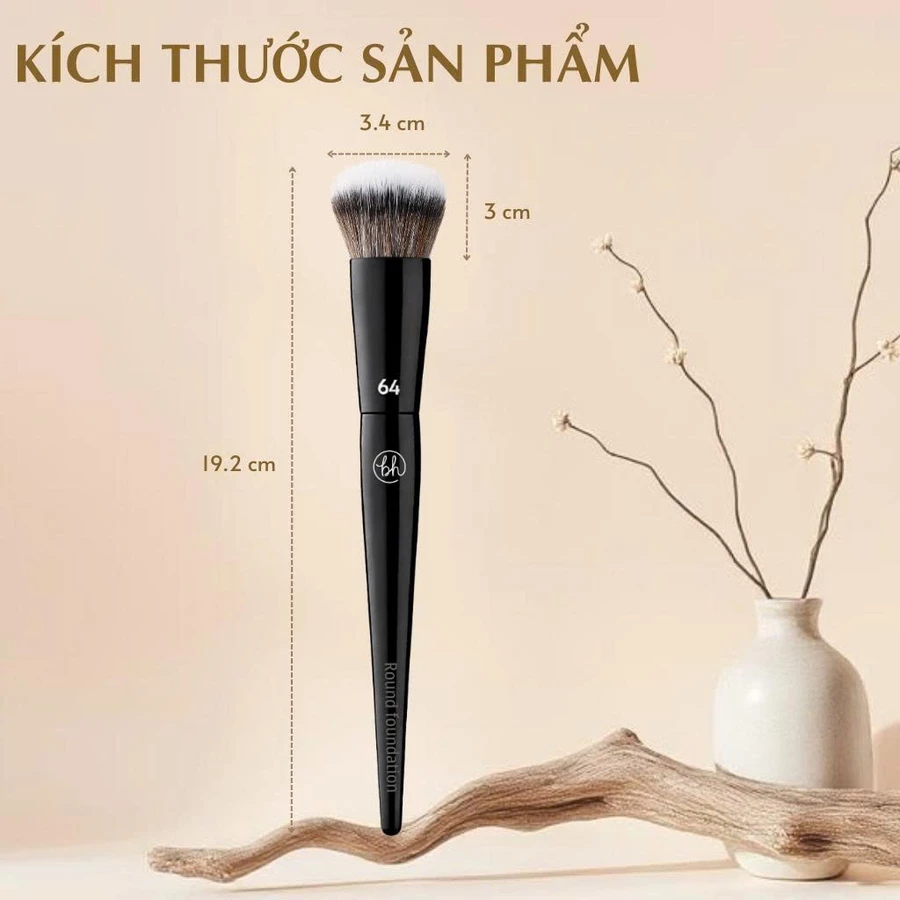 Cọ Tán Nền Đầu Tròn BH Cosmetics Round Foundation Brush BH64